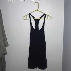 Black lace tank dress